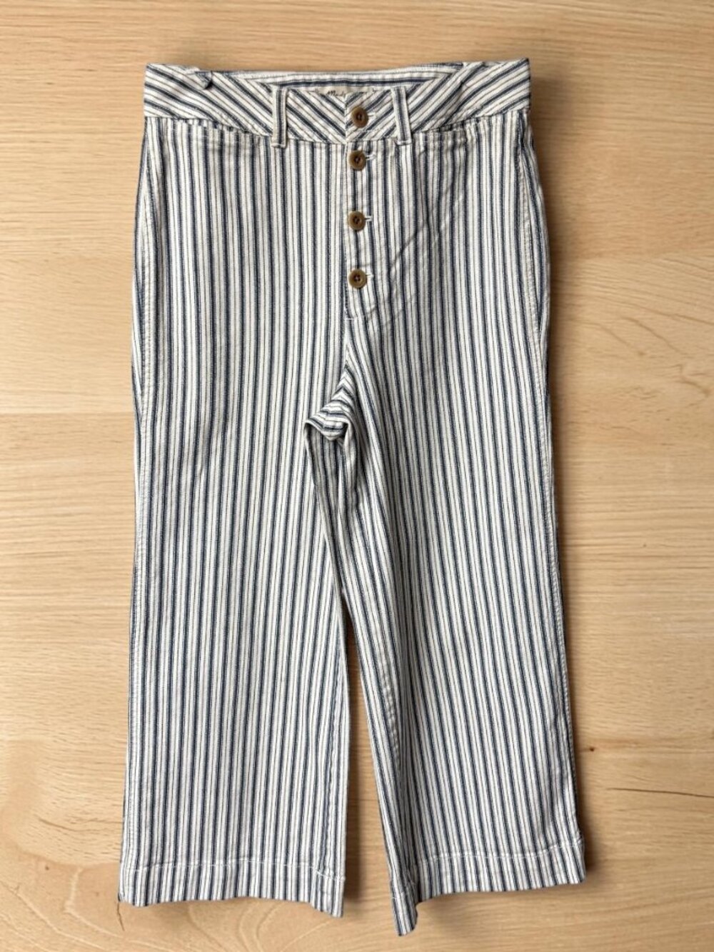 Madewell Emmett Emmet Striped Wide Leg Crop Pants